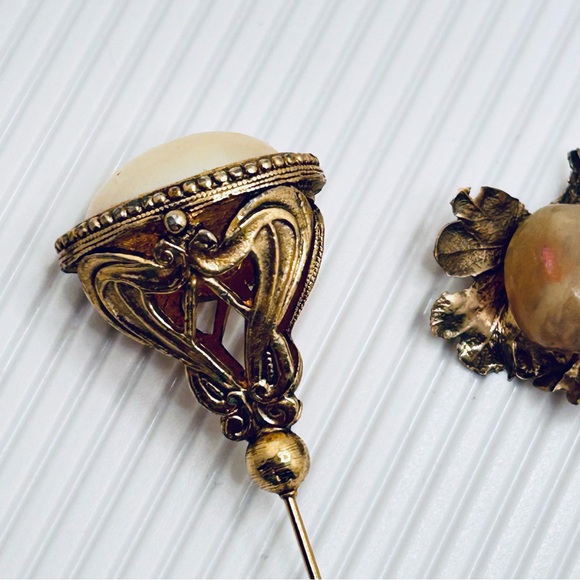 Vintage Elegant Gold and Silver Hat/Stick Pins Lot of 11 - Picture 3 of 11